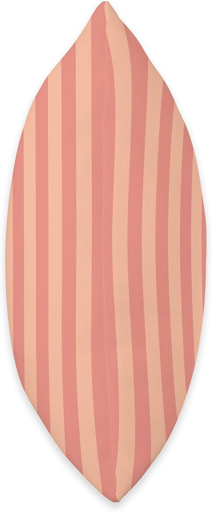 Modern Vertical Stripe Pattern Orange Peach Summer Vibes Throw Pillow