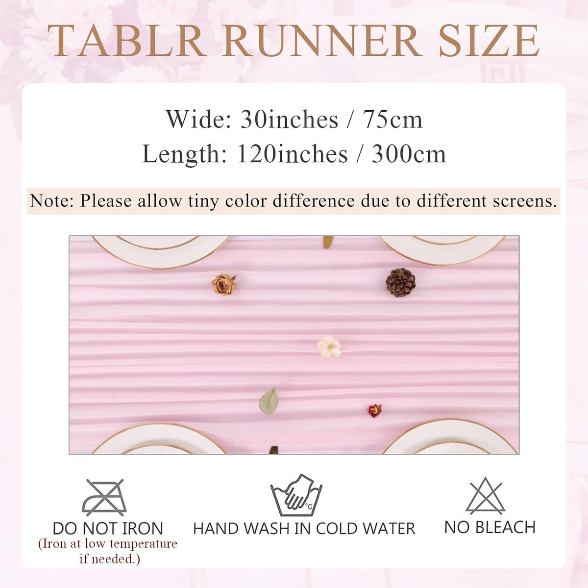 10FT Blushing Pink Chiffon Table Runner 30x120 Inches Spring Boho Sheer Fabric Table Runner for Wedding BridalShower Birthday Party Valentine's Day Decorations