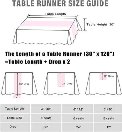 10FT Blushing Pink Chiffon Table Runner 30x120 Inches Spring Boho Sheer Fabric Table Runner for Wedding BridalShower Birthday Party Valentine's Day Decorations