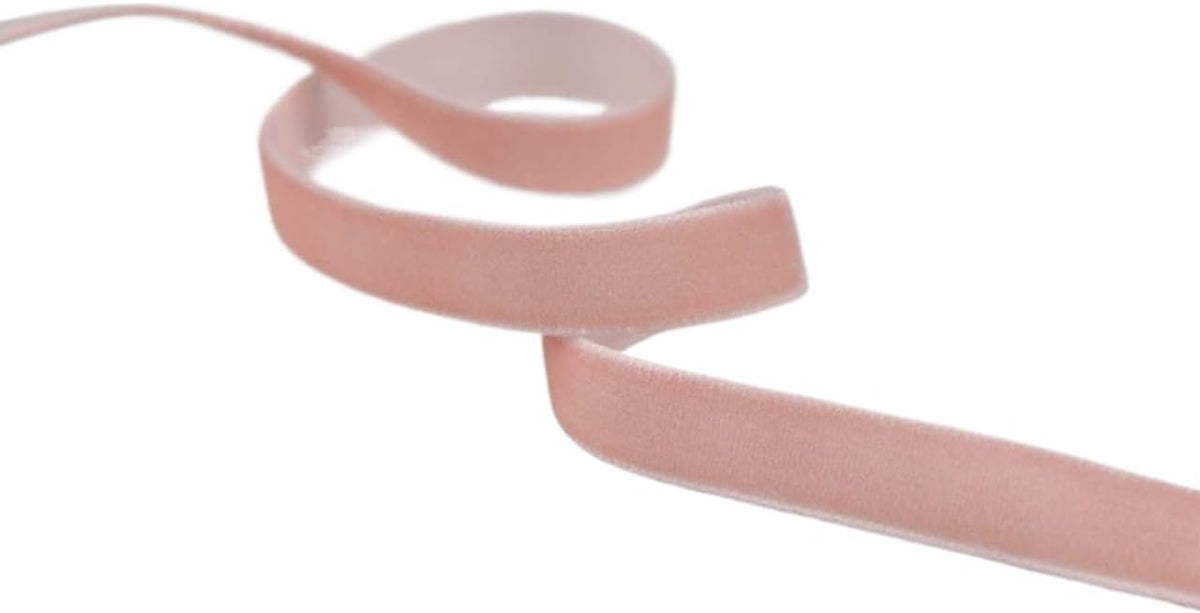 Velvet Ribbon for Gift Wrapping Christmas Decoration (05 (Light Peach), 3/8" (10mm) x 5 Yards)