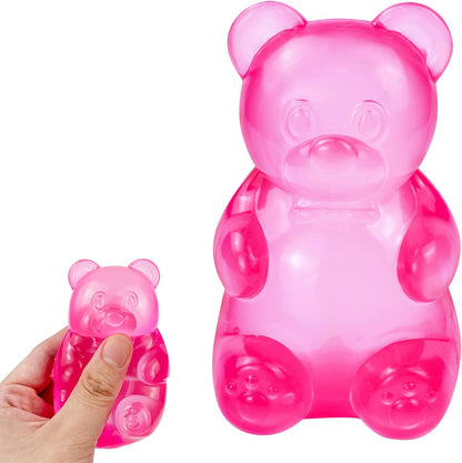 Bear Squishy, Stress Bear Taba Squishy, Taba Squishy Toys for Kids, Stress Balls Valentines Day Gifts Birthday Gifts Party Favors-Rosy
