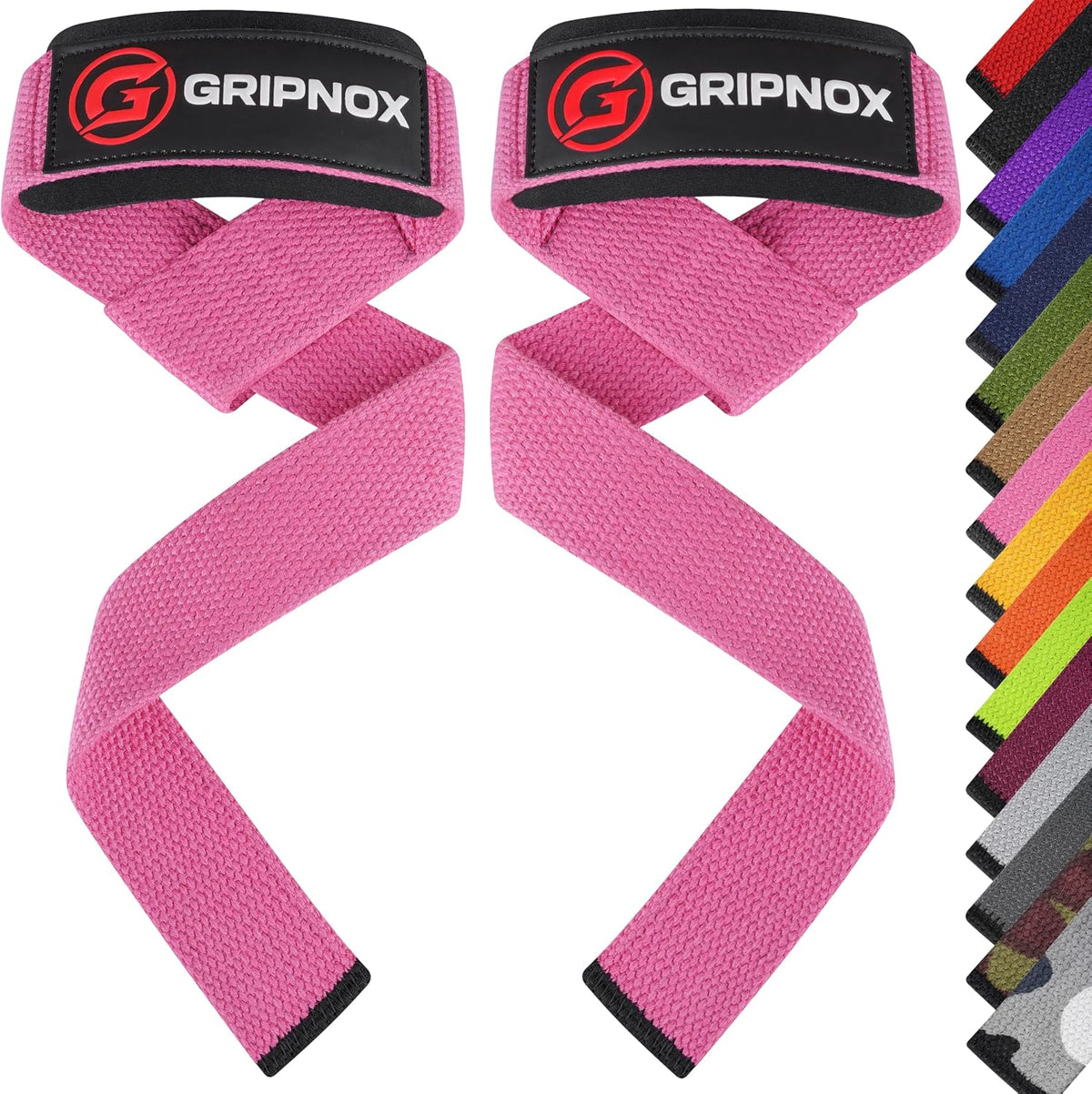 Lifting Straps for Weightlifting, Cotton Heavy Duty Gym Straps with 5MM Neoprene Padding for Men & Women – 60CM Anti Slip Durable Wrist Straps for Weightlifting & Powerlifting.