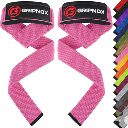 Lifting Straps for Weightlifting, Cotton Heavy Duty Gym Straps with 5MM Neoprene Padding for Men & Women – 60CM Anti Slip Durable Wrist Straps for Weightlifting & Powerlifting.
