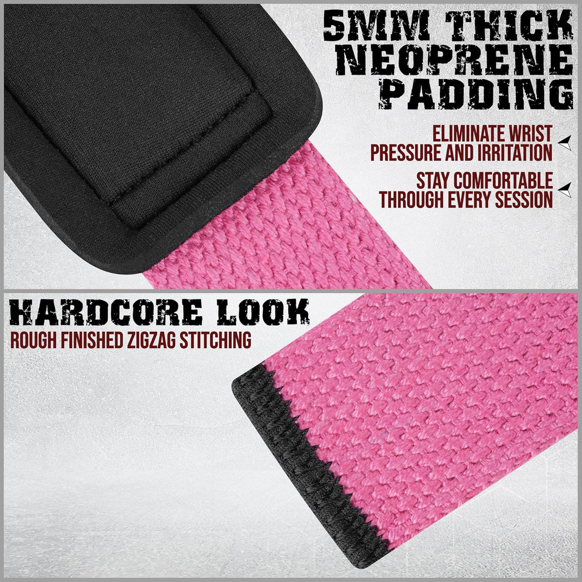 Lifting Straps for Weightlifting, Cotton Heavy Duty Gym Straps with 5MM Neoprene Padding for Men & Women – 60CM Anti Slip Durable Wrist Straps for Weightlifting & Powerlifting.