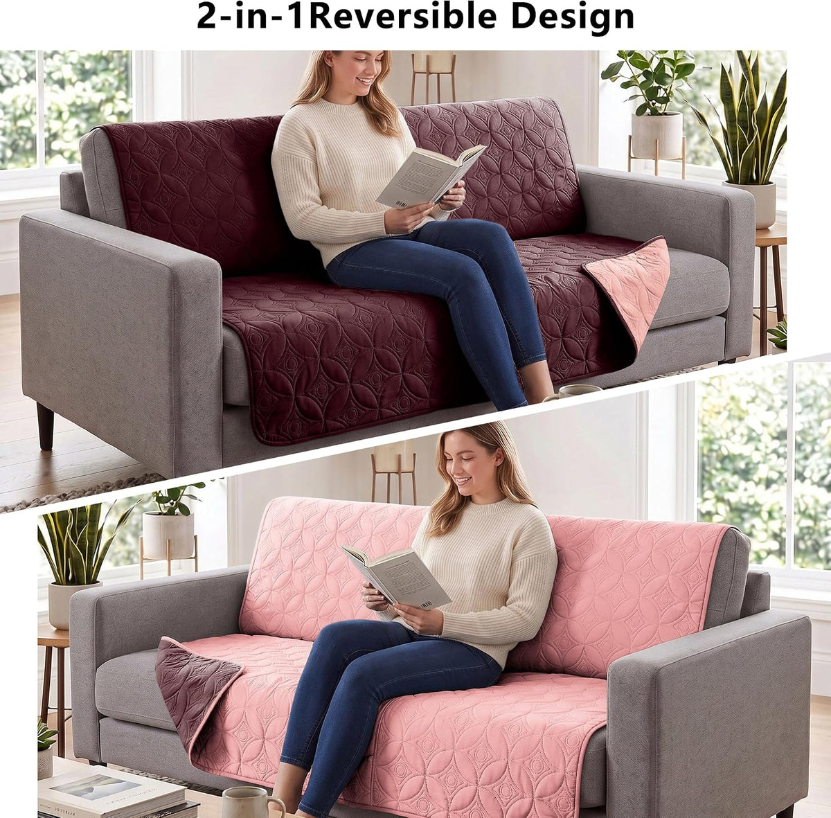 Waterproof Couch Cover for Dogs - Washable Pets Furniture Protector
