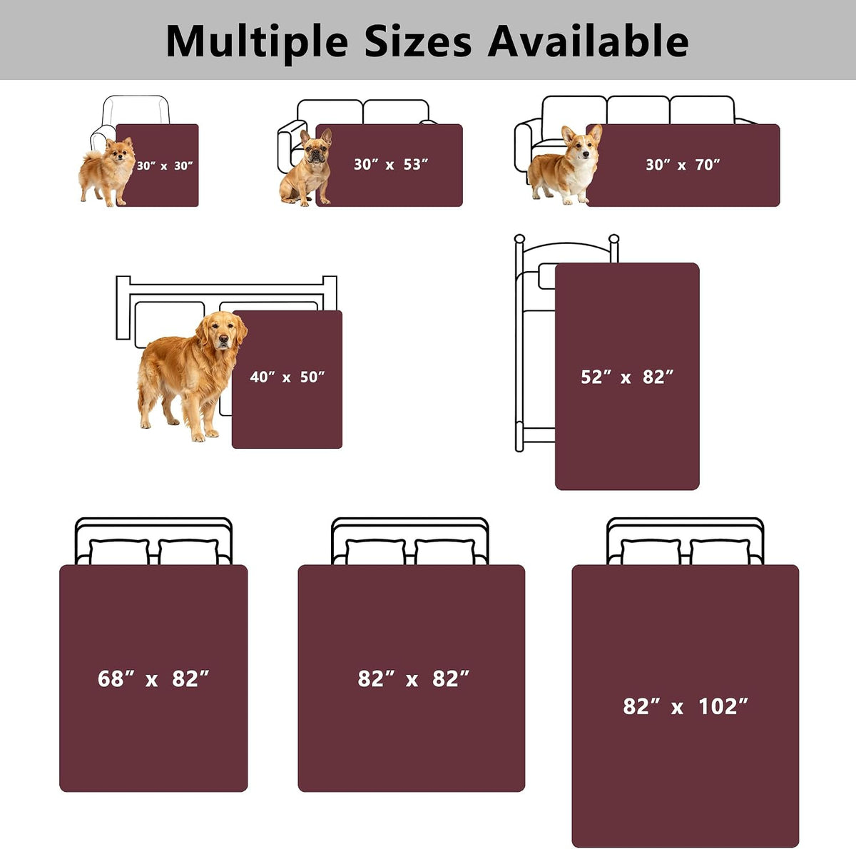 Waterproof Couch Cover for Dogs - Washable Pets Furniture Protector