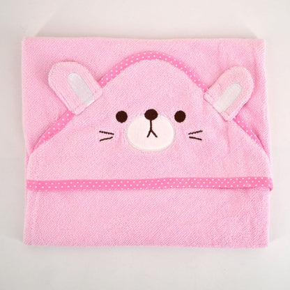 Pet Hooded Bath Towel Cartoon Drying Bath Towel Absorbent Bathrobe Warm Blanket