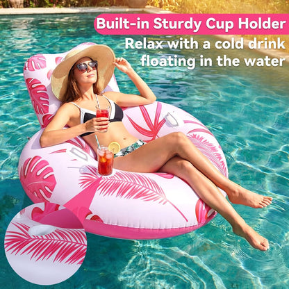 Inflatable Pool Floats Adult,Heavy Duty Pool Lounger Float,Floaties Chairs