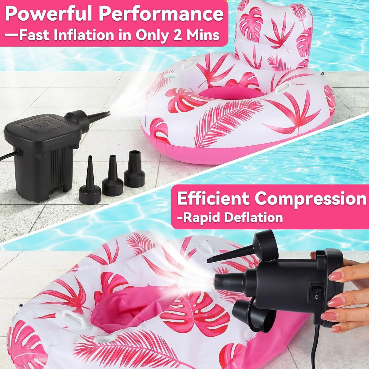 Inflatable Pool Floats Adult,Heavy Duty Pool Lounger Float,Floaties Chairs