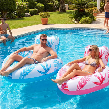 Inflatable Pool Floats Adult,Heavy Duty Pool Lounger Float,Floaties Chairs