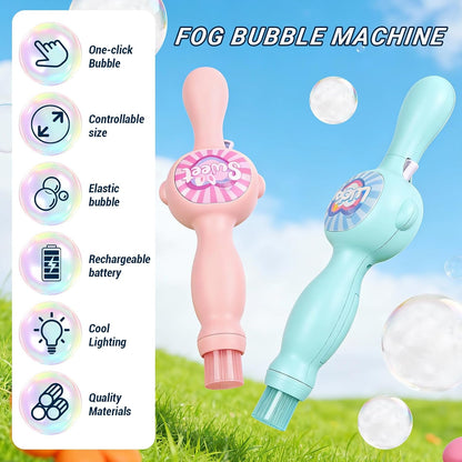 Fog Bubble Wand, Elastic Fog Bubble Machine for Kids, Pink