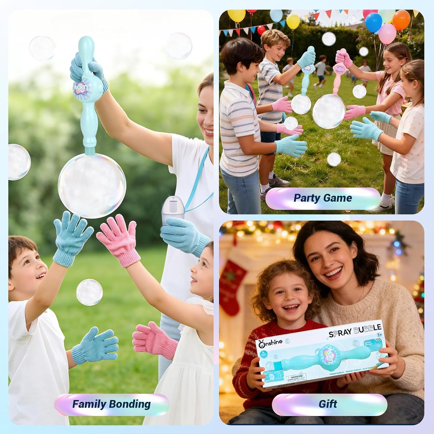 Fog Bubble Wand, Elastic Fog Bubble Machine for Kids, Pink