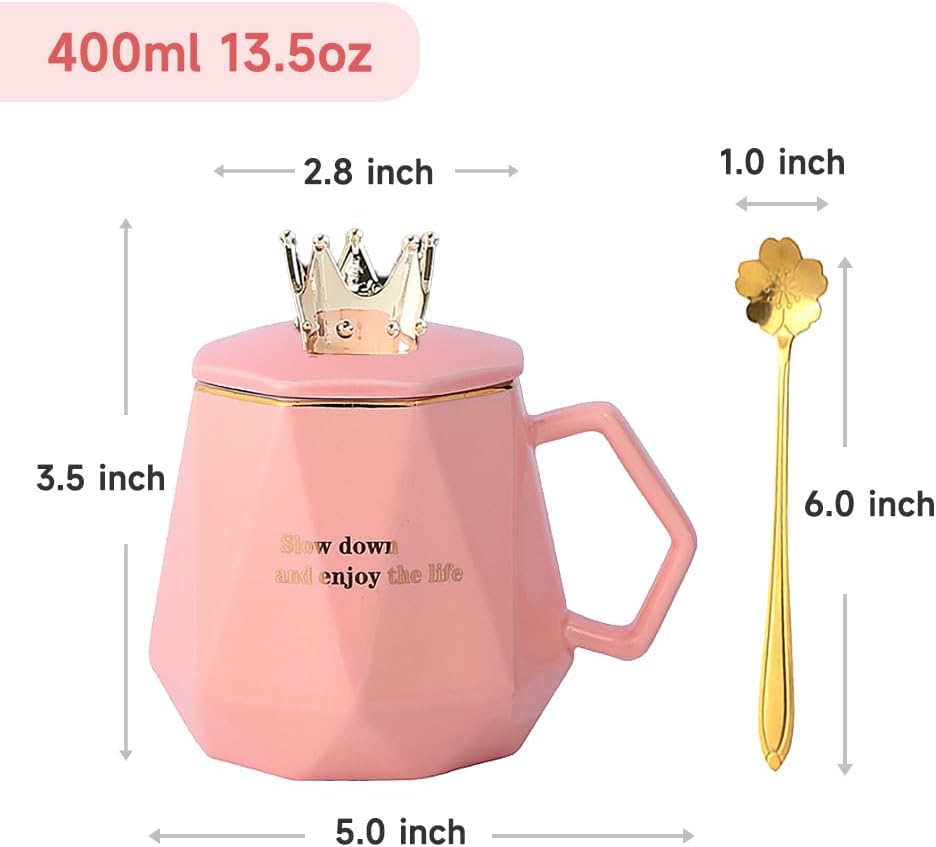 Best Gift for Mother's Day，Easter Coffee Warmer for Desk with Mug Set. Cup Warmer Tea Warmer, Electric Beverage Warmer, Drink Warmer for Cocoa, Tea, Milk. Gifts for Your Loved (Pink)