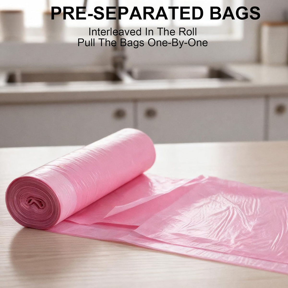 30 Gallon Drawstring Trash Bags,Extra Thick, 30 Count (Pink)