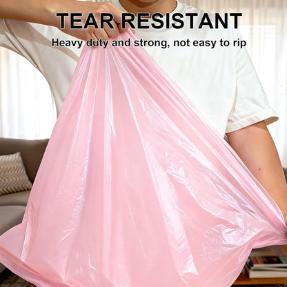 30 Gallon Drawstring Trash Bags,Extra Thick, 30 Count (Pink)