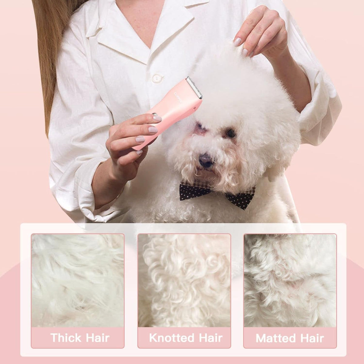 Dog Grooming Kit Clipper for Thick Coat