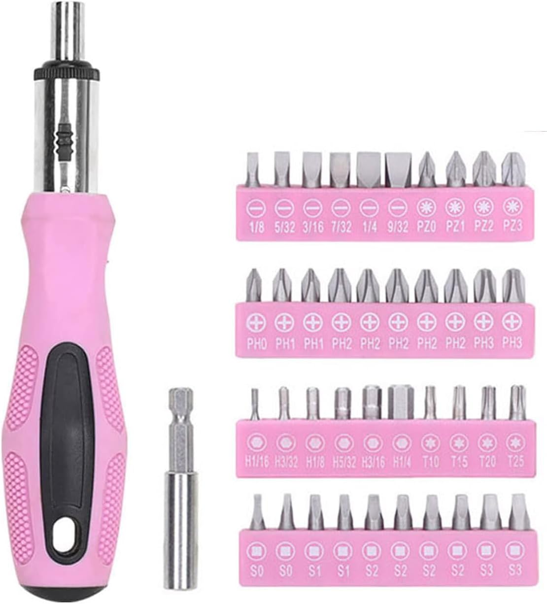 42-Piece Ratcheting Screwdriver set, Pink