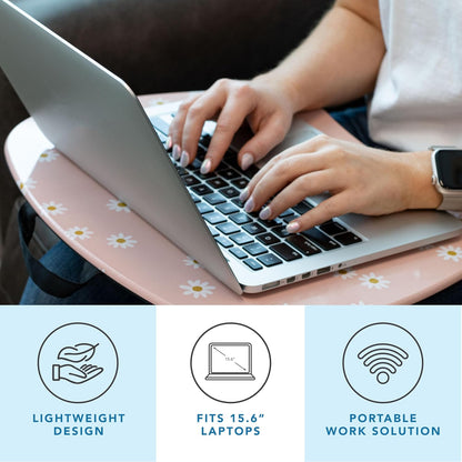 MyStyle Lap Desk – Pink Daisy, Fits 15.6” Laptops