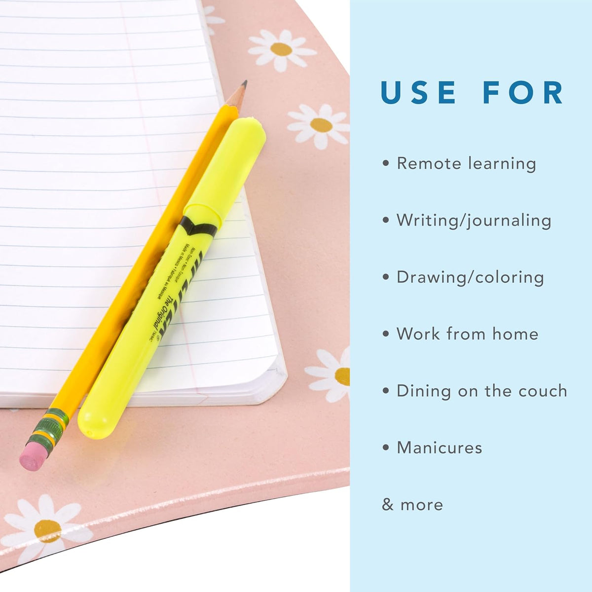 MyStyle Lap Desk – Pink Daisy, Fits 15.6” Laptops