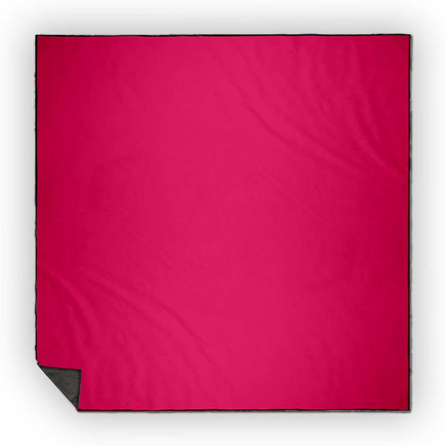 Hot Pink - Plain Simple one Solid Color - Girly Bright Vibrant neon Tropical Summery Summer Pink Picnic Blanket