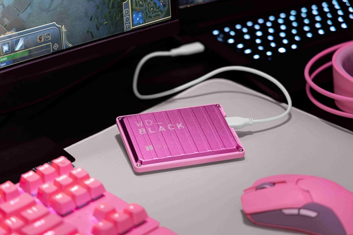 WD_Black 2TB Pink P10 Game Drive Portable External Hard Drive HDD, Works with PlayStation, Xbox, & PC - WDBA2W0020BPK-WES1