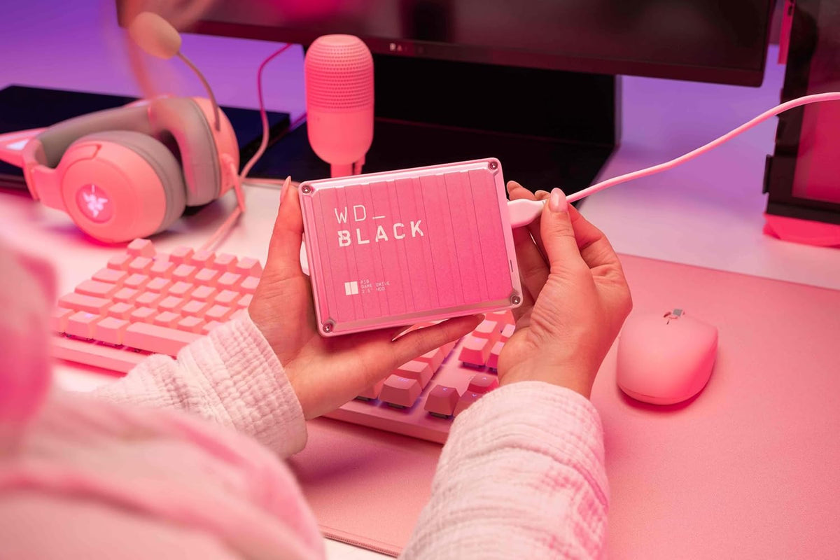 WD_Black 2TB Pink P10 Game Drive Portable External Hard Drive HDD, Works with PlayStation, Xbox, & PC - WDBA2W0020BPK-WES1