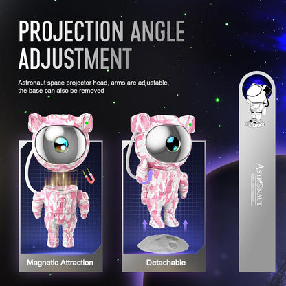 Star Projector Galaxy Night Light - Astronaut Space Projector with Remote & Timer Starry Nebula LED Lamp for Bedroom Kawaii Kids Room Decor for Birthday & Gifts