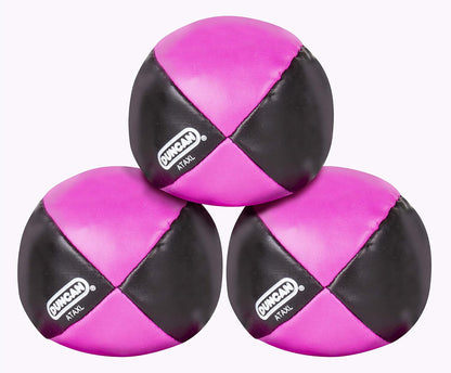 Duncan Toys Juggling Balls, 3 Pack, Vinyl Circus Balls, Black and Pink
