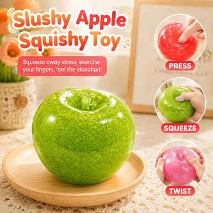 Slushy Apple Squishy Toys, Slow Rising Squeeze Fidget Toy for Stress Relief