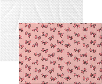Waterproof Dog Blanket Soft Pet Blanket for Puppy Cat, Fleece Cat Throw Blankets for Furniture Bed Couch Sofa Reversible - Pink Bows 2