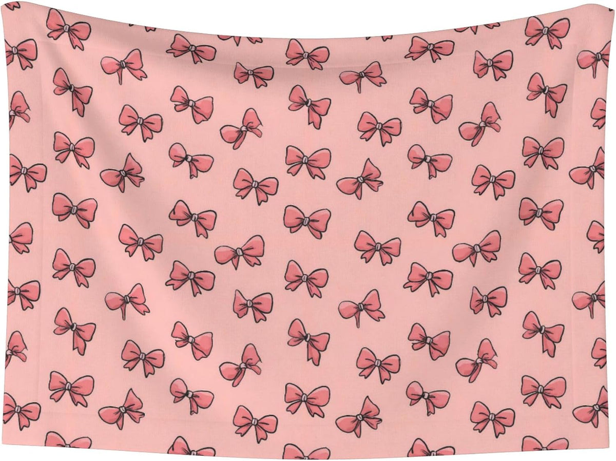 Waterproof Dog Blanket Soft Pet Blanket for Puppy Cat, Fleece Cat Throw Blankets for Furniture Bed Couch Sofa Reversible - Pink Bows 2