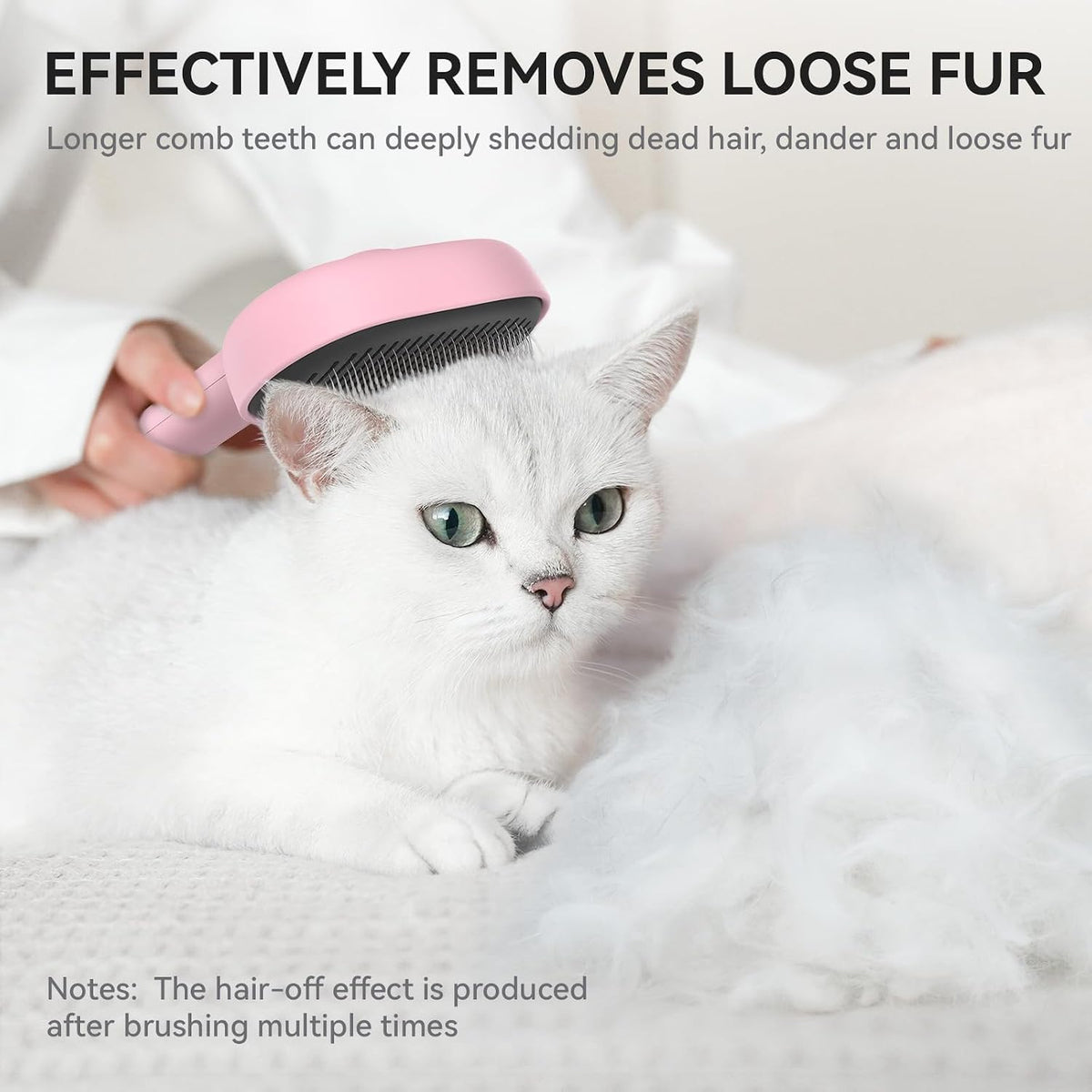Cat Brushes for Indoor Cats, Cat Hair Brush for Shedding, Cat Brush for Long or Short Haired Cats, Cat Grooming Deshedding Brush for Dog Kitten Horse Massage Removes Loose Fur
