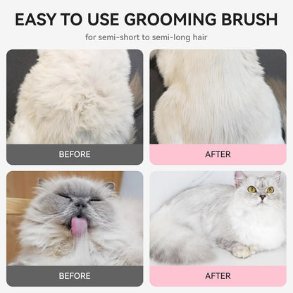 Cat Brushes for Indoor Cats, Cat Hair Brush for Shedding, Cat Brush for Long or Short Haired Cats, Cat Grooming Deshedding Brush for Dog Kitten Horse Massage Removes Loose Fur