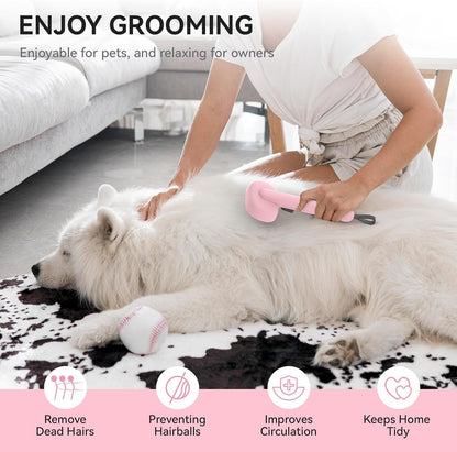 Cat Brushes for Indoor Cats, Cat Hair Brush for Shedding, Cat Brush for Long or Short Haired Cats, Cat Grooming Deshedding Brush for Dog Kitten Horse Massage Removes Loose Fur