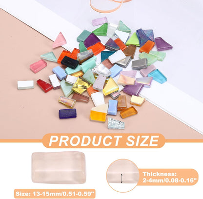 Irregular Glass Mosaic Tiles, 500g/1.1LB Irregular Stained Glass Sheets Broken Mosaic Pieces Tiles Supplies Kit Bulk for DIY Art Craft Making Home Decor, Pink Series