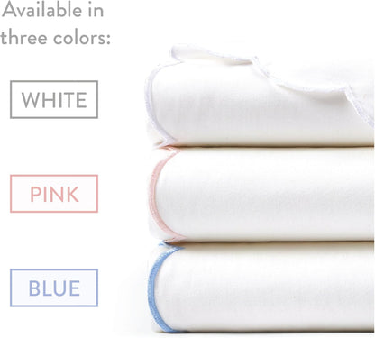 Standard Queen Size Pillow Cases, 2 Pack, Breathable Soft 300 TC 100% Cotton with Embroidered Scalloped Edge, Set of 2 Pillowcases, Standard/Queen, White with Pink Scallop