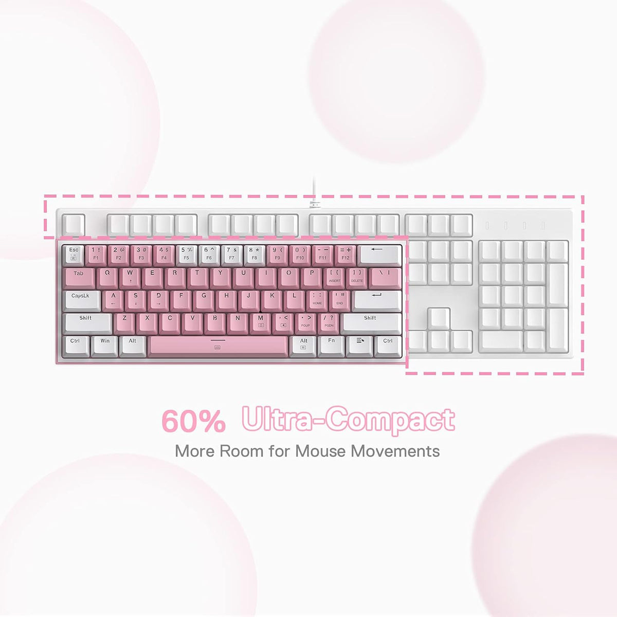 K617 Wired 60% Compact Hot-Swap RGB Gaming Mechanical Keyboard