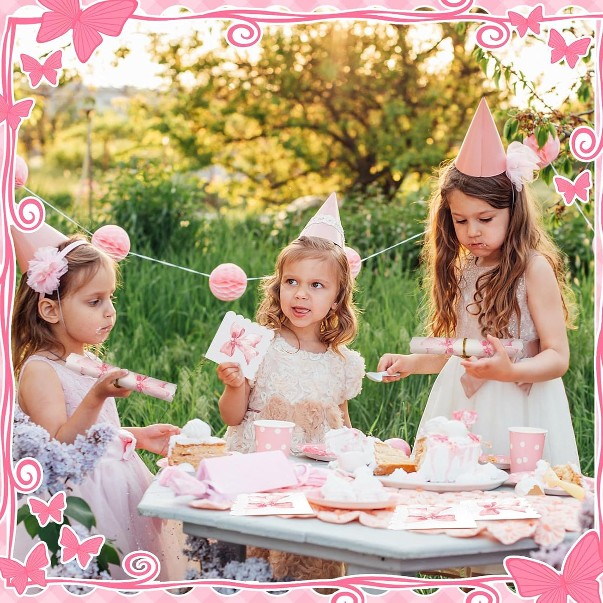150 Pack Pink Bow Napkins, Coquette Party Supplies for Birthday Baby Shower