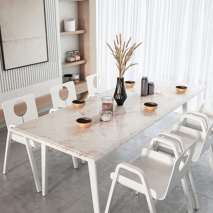 Glossy White/Pink Marble Contact Paper Granite Wallpaper 15.8"×78.7"