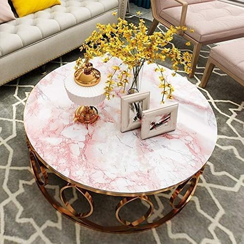 Glossy White/Pink Marble Contact Paper Granite Wallpaper 15.8"×78.7"
