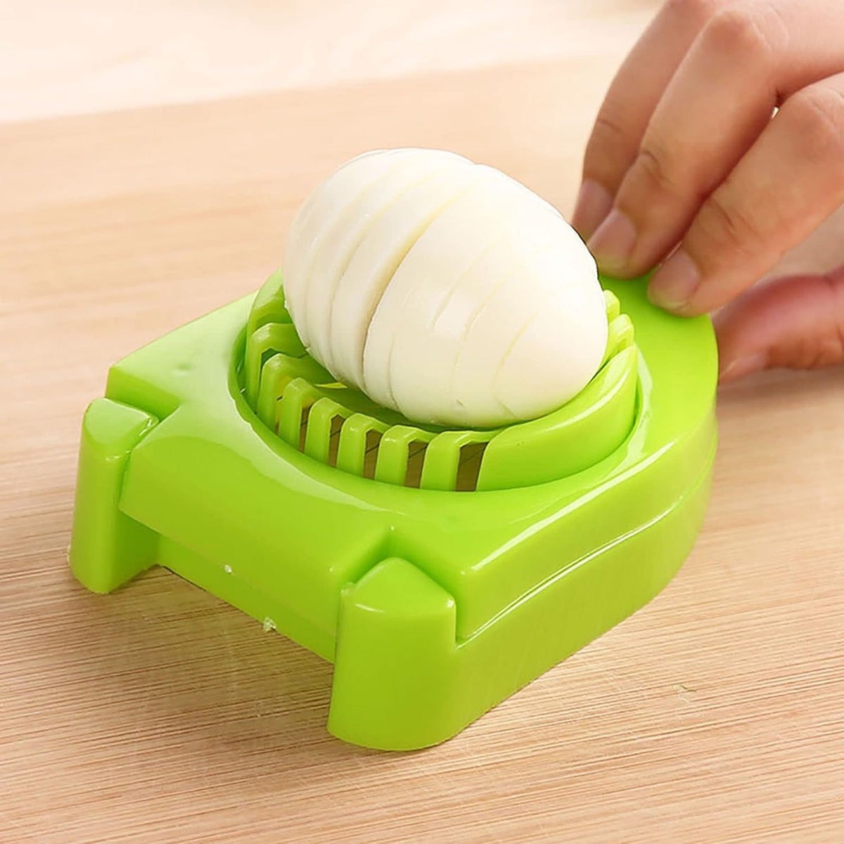 Kitchen Gadgets Egg Slicer for Hard Boiled Eggs, Multipurpose Safe Durable Stainless Steel Wire Slicer Egg Cutter (Color : Pink)