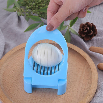 Kitchen Gadgets Egg Slicer for Hard Boiled Eggs, Multipurpose Safe Durable Stainless Steel Wire Slicer Egg Cutter (Color : Pink)