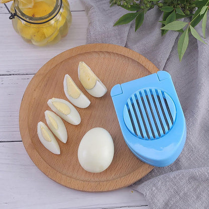 Kitchen Gadgets Egg Slicer for Hard Boiled Eggs, Multipurpose Safe Durable Stainless Steel Wire Slicer Egg Cutter (Color : Pink)
