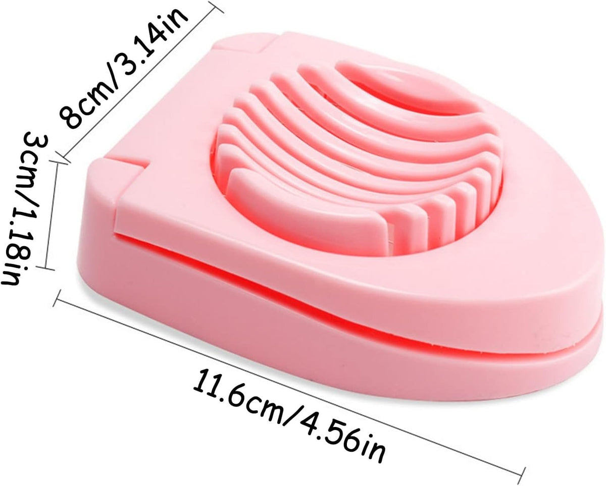 Kitchen Gadgets Egg Slicer for Hard Boiled Eggs, Multipurpose Safe Durable Stainless Steel Wire Slicer Egg Cutter (Color : Pink)