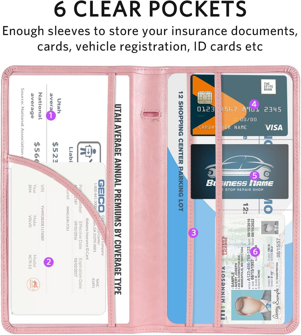 CoBak Car Registration and Insurance Holder