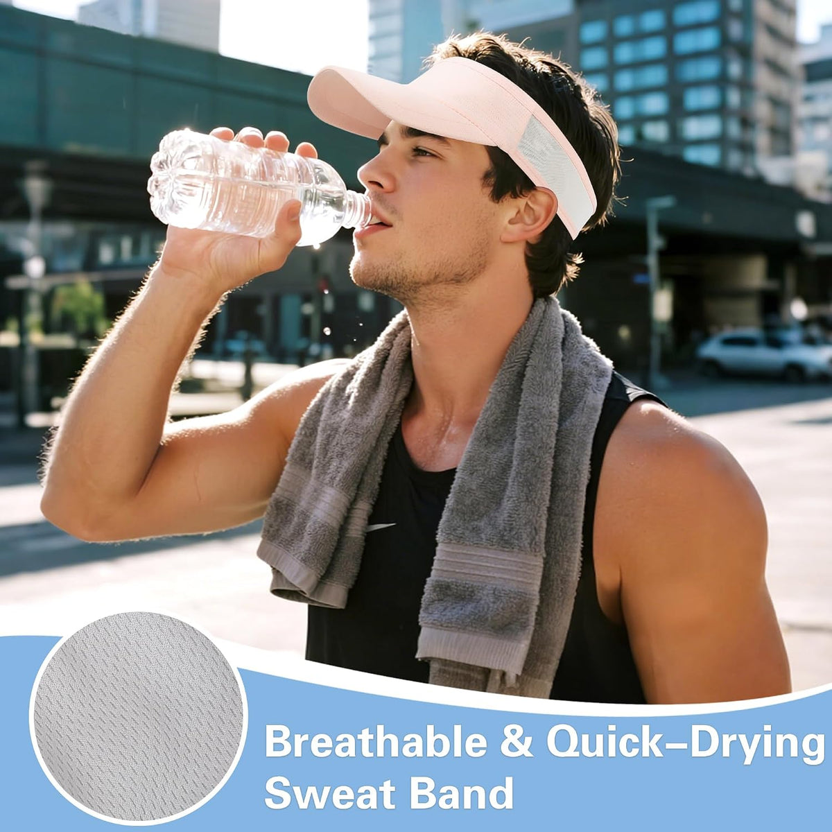Sports Sun Visor Unisex Cooling Cap Lightweight Stretchy Packable