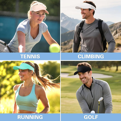 Sports Sun Visor Unisex Cooling Cap Lightweight Stretchy Packable