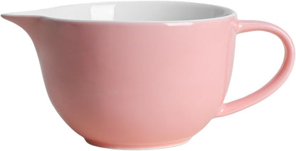 Simple Solid Color Kitchen Ceramic Mixing Bowl, 1 Quart Large Bowl, with Pouring Spout and Handle