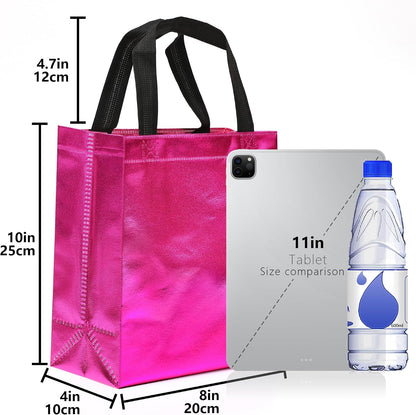 Magenta Gift Bags - 12pk - Reusable - With Inner Liner Paper