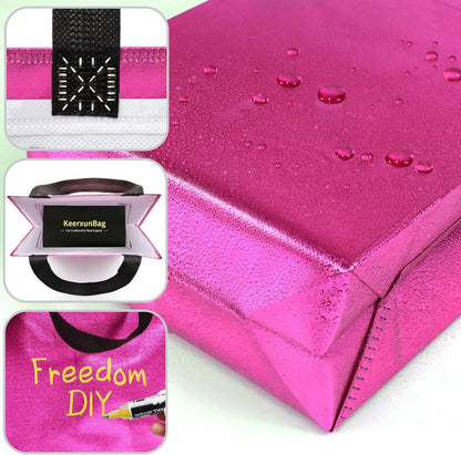 Magenta Gift Bags - 12pk - Reusable - With Inner Liner Paper